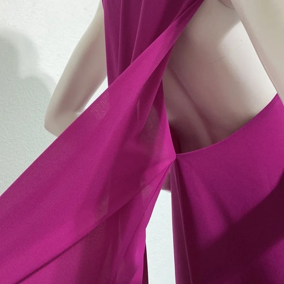 4SI3NNA Magenta Cape Back Swing Dress - Size S - Picture 9 of 14